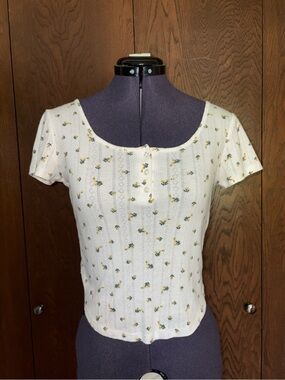 White floral babydoll Tee